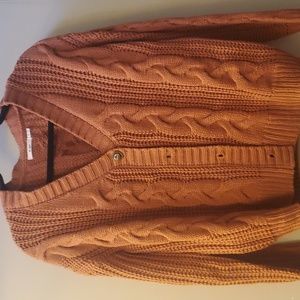 Mi Ami Coral Cable Knit Cardigan